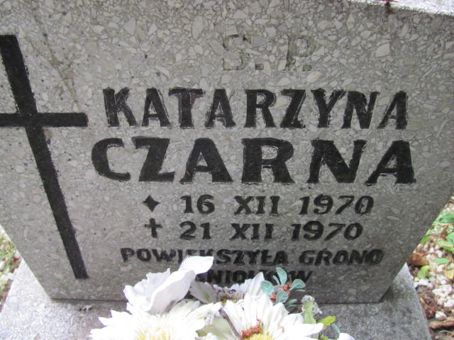 Katarzyna Czarna 1970 Lubin - Grobonet - Wyszukiwarka osób pochowanych