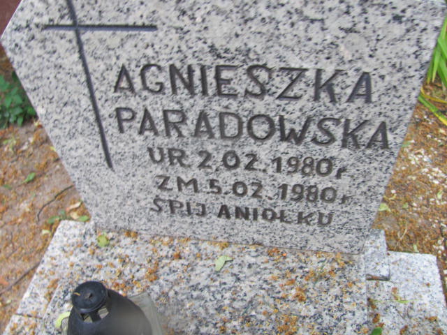 Agnieszka Paradowska 1980 Lubin - Grobonet - Wyszukiwarka osób pochowanych