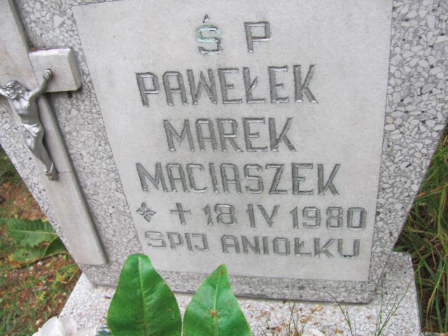Paweł Marek Maciaszek 1980 Lubin - Grobonet - Wyszukiwarka osób pochowanych