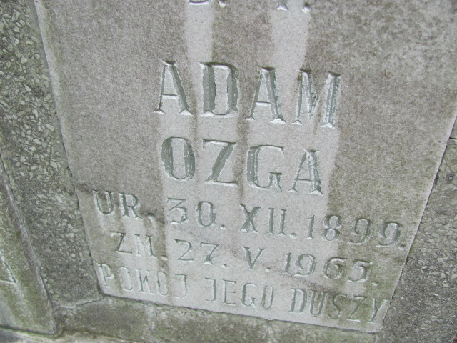 Adam Ozga 1899 Lubin - Grobonet - Wyszukiwarka osób pochowanych