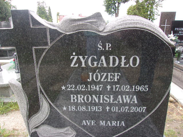 Józef Żygadło 1947 Lubin - Grobonet - Wyszukiwarka osób pochowanych