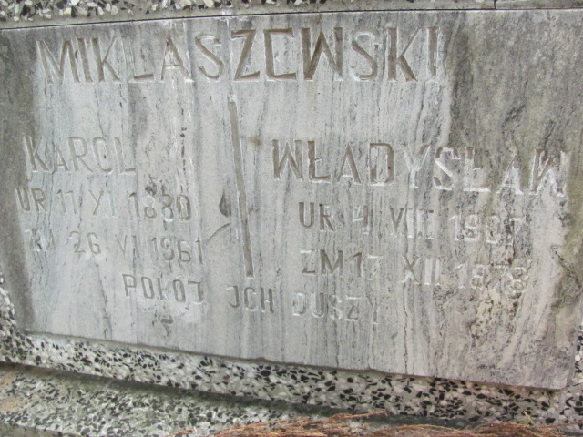 Władysław Miklaszewski 1907 Lubin - Grobonet - Wyszukiwarka osób pochowanych