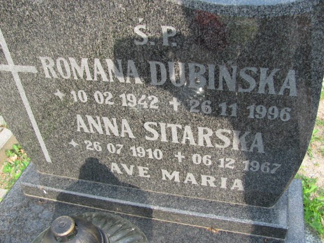 Anna Sitarska 1910 Lubin - Grobonet - Wyszukiwarka osób pochowanych