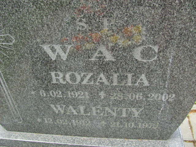 Rozalia Wac 1921 Lubin - Grobonet - Wyszukiwarka osób pochowanych