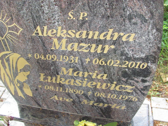 Aleksandra Mazur 1931 Lubin - Grobonet - Wyszukiwarka osób pochowanych