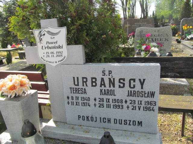 TERESA MARIA Urbańska 1940 Lubin - Grobonet - Wyszukiwarka osób pochowanych