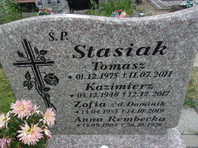Tomasz Stasiak 1975 Lubin - Grobonet - Wyszukiwarka osób pochowanych