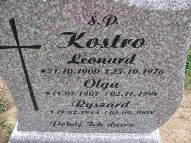 Olga Kostro 1907 Lubin - Grobonet - Wyszukiwarka osób pochowanych