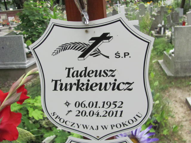 Tadeusz Turkiewicz 1952 Lubin - Grobonet - Wyszukiwarka osób pochowanych