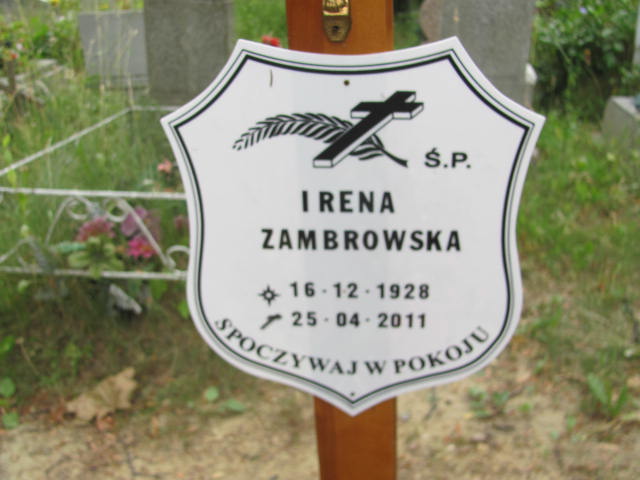 Irena Zambrowska 1928 Lubin - Grobonet - Wyszukiwarka osób pochowanych
