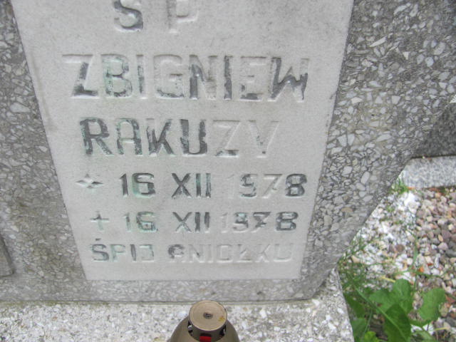 Zbigniew Rakuzy 1978 Lubin - Grobonet - Wyszukiwarka osób pochowanych