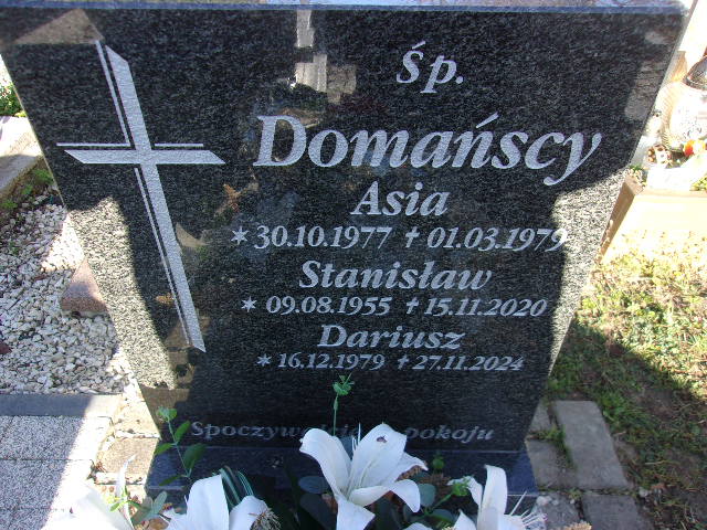 Dariusz Domański 1979 Lubin - Grobonet - Wyszukiwarka osób pochowanych