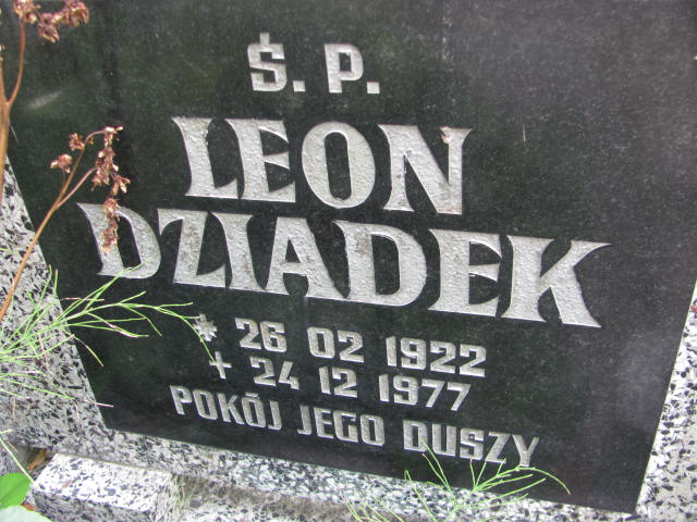 Leon Dziadek 1922 Lubin - Grobonet - Wyszukiwarka osób pochowanych