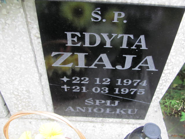 Edyta Ziaja 1974 Lubin - Grobonet - Wyszukiwarka osób pochowanych
