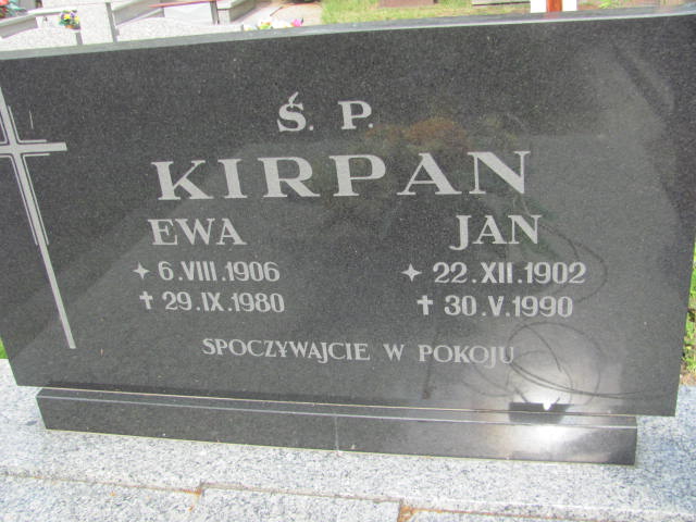 Jan Kirpan 1902 Lubin - Grobonet - Wyszukiwarka osób pochowanych