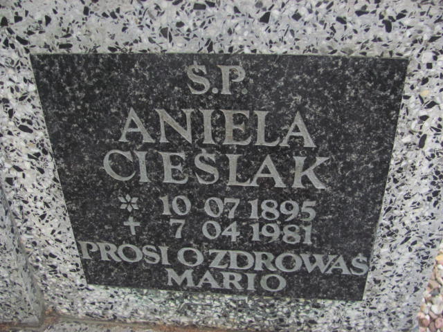 Aniela Cieślak 1895 Lubin - Grobonet - Wyszukiwarka osób pochowanych