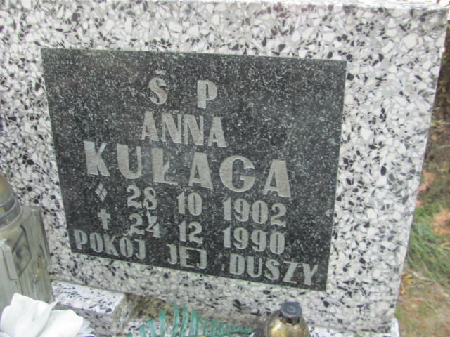 Anna Kułaga 1902 Lubin - Grobonet - Wyszukiwarka osób pochowanych