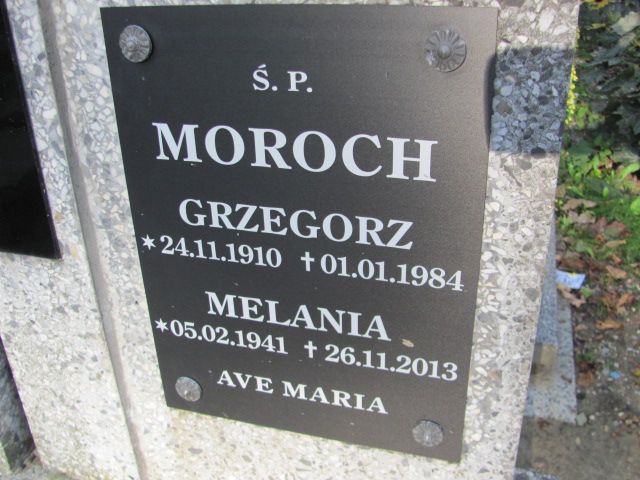 Melania Moroch 1941 Lubin - Grobonet - Wyszukiwarka osób pochowanych