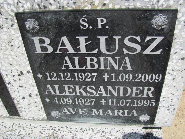 Aleksander Bałusz 1927 Lubin - Grobonet - Wyszukiwarka osób pochowanych