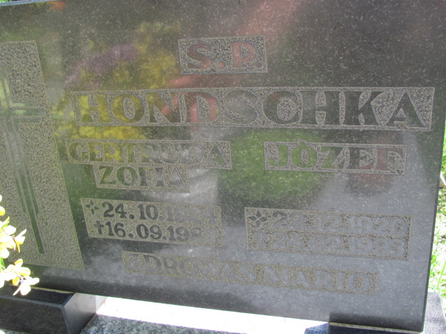 Józef Hondschka 1920 Lubin - Grobonet - Wyszukiwarka osób pochowanych