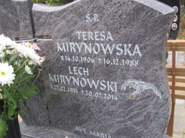 Teresa Mirynowska 1906 Lubin - Grobonet - Wyszukiwarka osób pochowanych