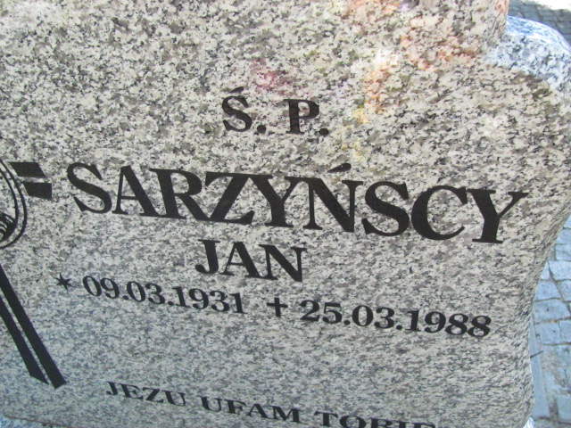 Jan Sarzyński 1931 Lubin - Grobonet - Wyszukiwarka osób pochowanych