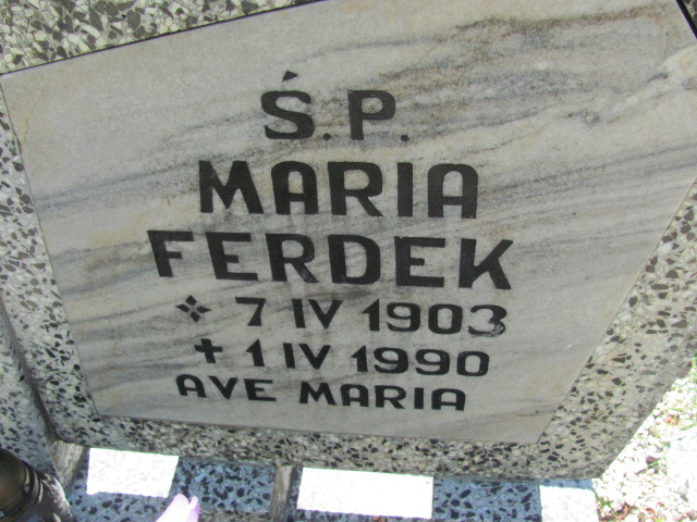 Maria Ferdek 1903 Lubin - Grobonet - Wyszukiwarka osób pochowanych