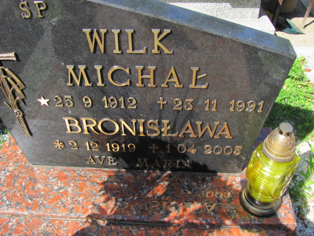 Bronisława Wilk 1919 Lubin - Grobonet - Wyszukiwarka osób pochowanych