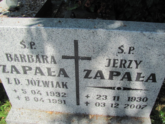 Barbara Zapała 1932 Lubin - Grobonet - Wyszukiwarka osób pochowanych