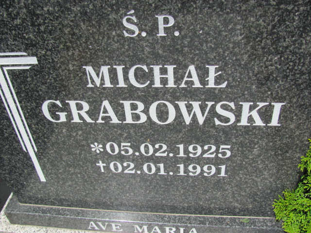 Michał Grabowski 1925 Lubin - Grobonet - Wyszukiwarka osób pochowanych