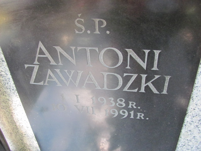 Antoni Zawadzki 1938 Lubin - Grobonet - Wyszukiwarka osób pochowanych