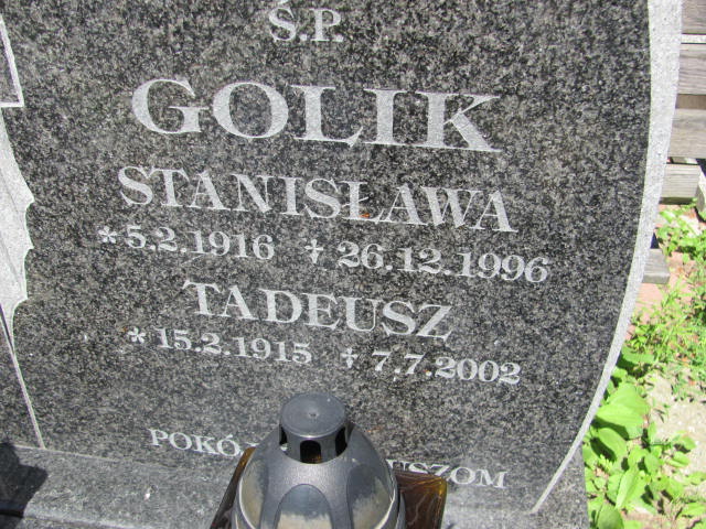 Stanisława Golik 1916 Lubin - Grobonet - Wyszukiwarka osób pochowanych
