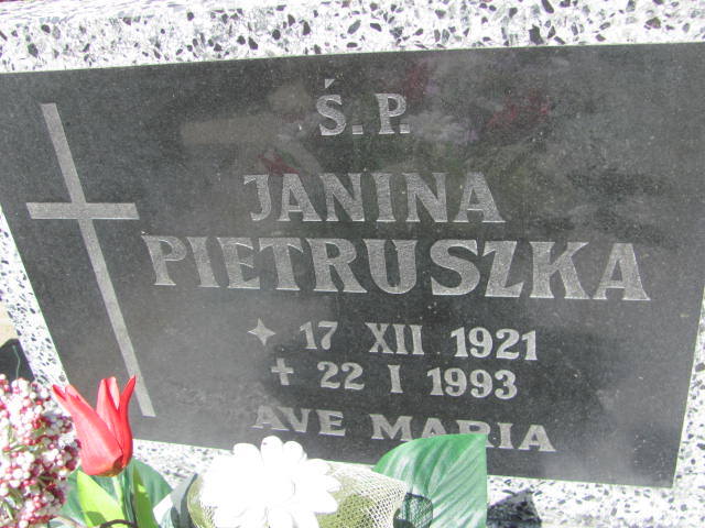 Janina Pietruszka 1921 Lubin - Grobonet - Wyszukiwarka osób pochowanych