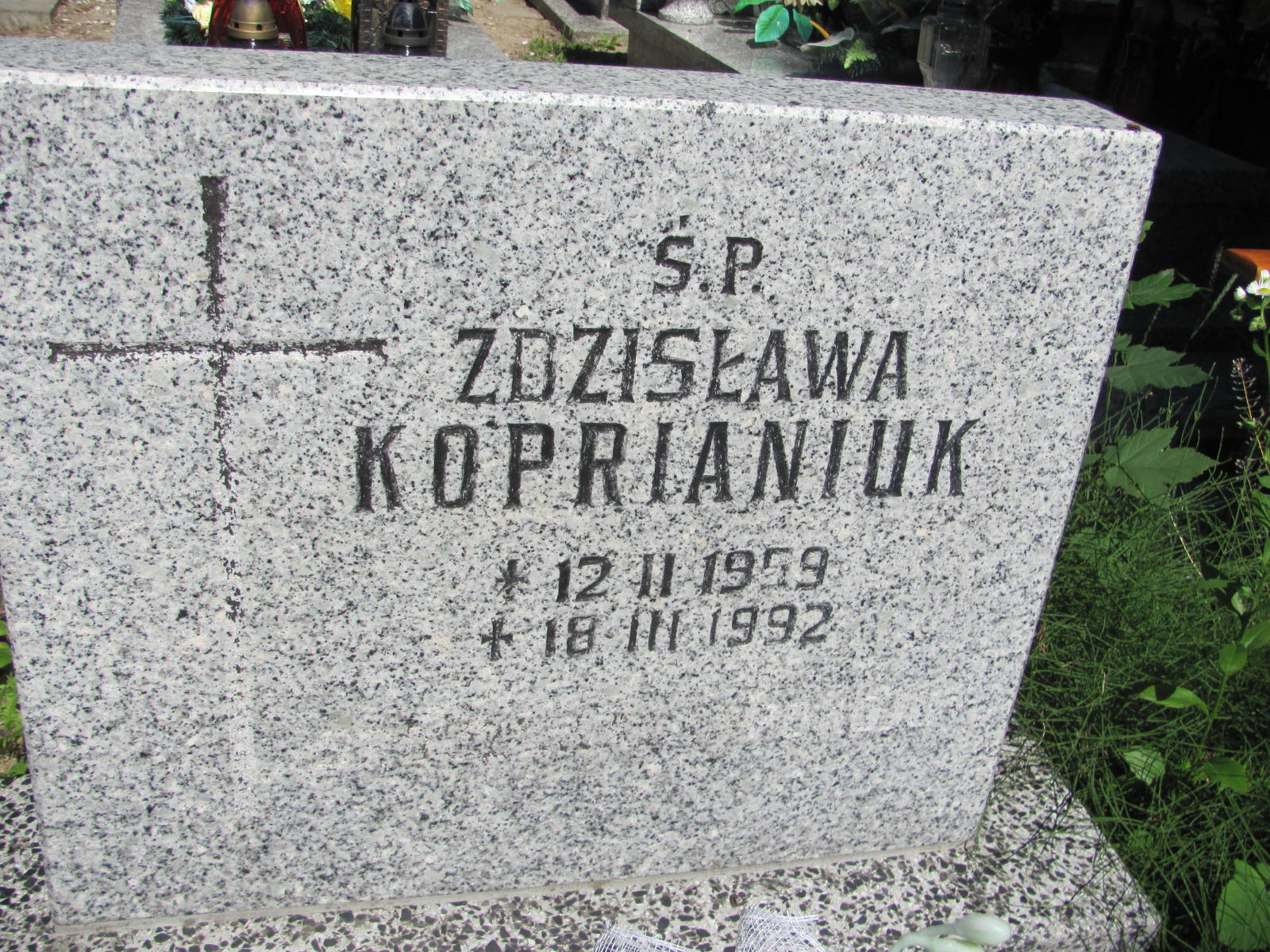 Zdzisława Koprianiuk 1959 Lubin - Grobonet - Wyszukiwarka osób pochowanych