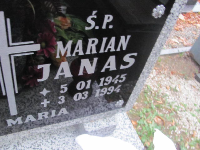 Marian Janas 1945 Lubin - Grobonet - Wyszukiwarka osób pochowanych