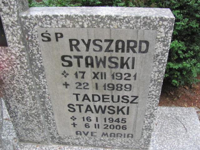 Ryszard Stawski 1921 Lubin - Grobonet - Wyszukiwarka osób pochowanych