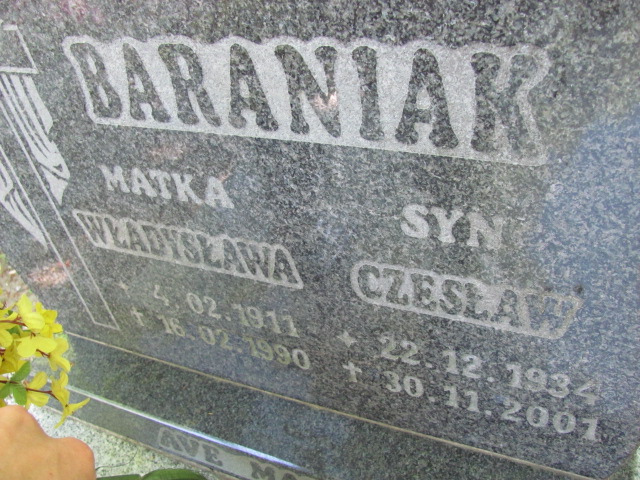 Czesław Baraniak 1934 Lubin - Grobonet - Wyszukiwarka osób pochowanych
