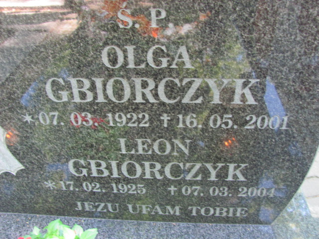 Olga Gbiorczyk 1922 Lubin - Grobonet - Wyszukiwarka osób pochowanych
