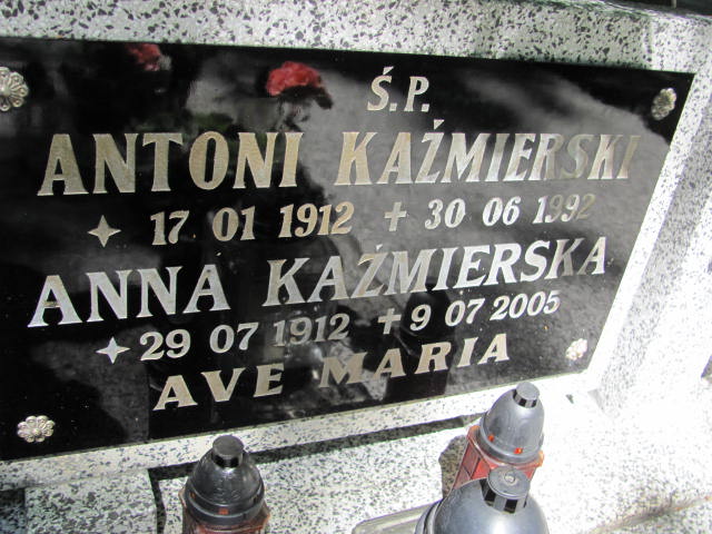 Anna Kaźmierska 1912 Lubin - Grobonet - Wyszukiwarka osób pochowanych