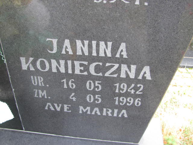 Janina Konieczna 1942 Lubin - Grobonet - Wyszukiwarka osób pochowanych