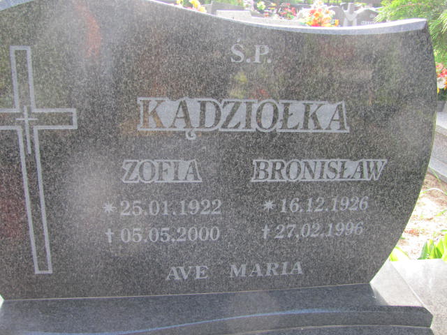 Bronisław Kądziołka 1926 Lubin - Grobonet - Wyszukiwarka osób pochowanych