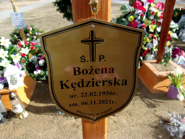 Bożena Kędzierska 1956 Lubin - Grobonet - Wyszukiwarka osób pochowanych