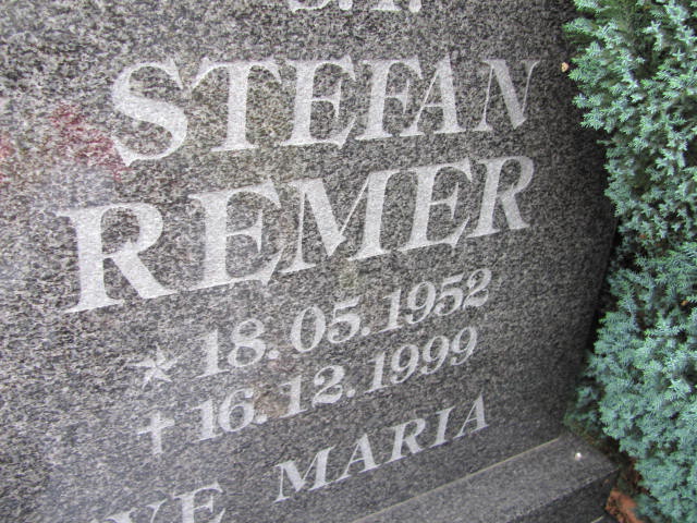 Stefan Piotr Remer 1952 Lubin - Grobonet - Wyszukiwarka osób pochowanych