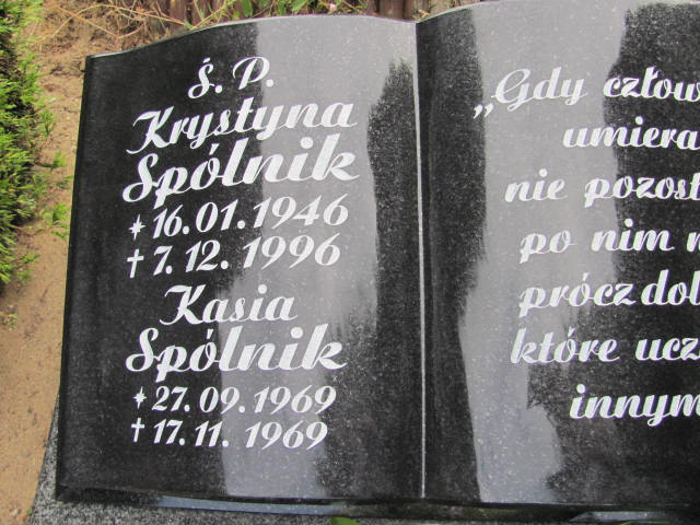 Krystyna Spólnik 1946 Lubin - Grobonet - Wyszukiwarka osób pochowanych