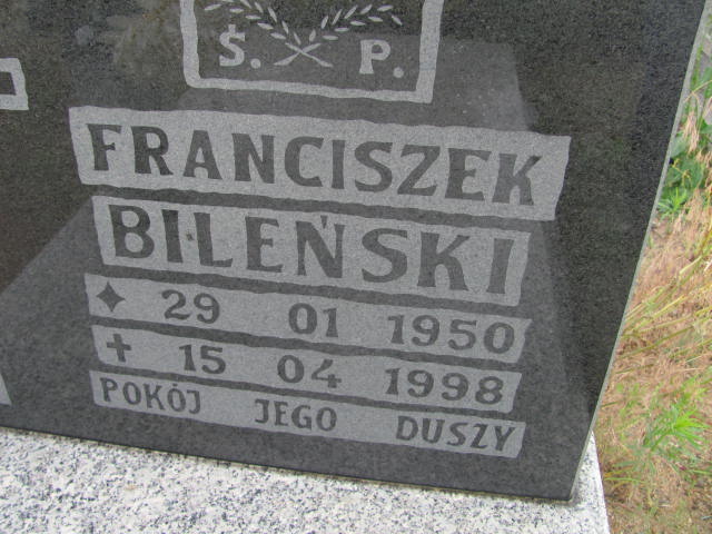 Franciszek Bileński 1950 Lubin - Grobonet - Wyszukiwarka osób pochowanych