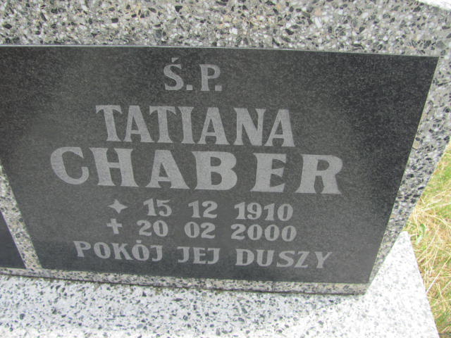 Tatiana Chaber Macura 1910 Lubin - Grobonet - Wyszukiwarka osób pochowanych