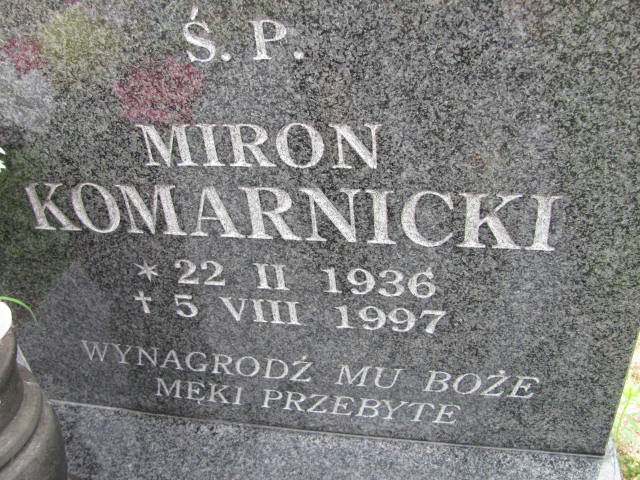 Miron Komarnicki 1936 Lubin - Grobonet - Wyszukiwarka osób pochowanych