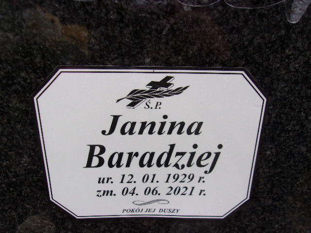 Mieczysław Baradziej 1925 Lubin - Grobonet - Wyszukiwarka osób pochowanych
