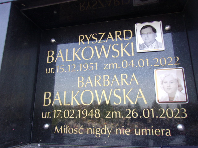 Ryszard Balkowski 1951 Lubin - Grobonet - Wyszukiwarka osób pochowanych