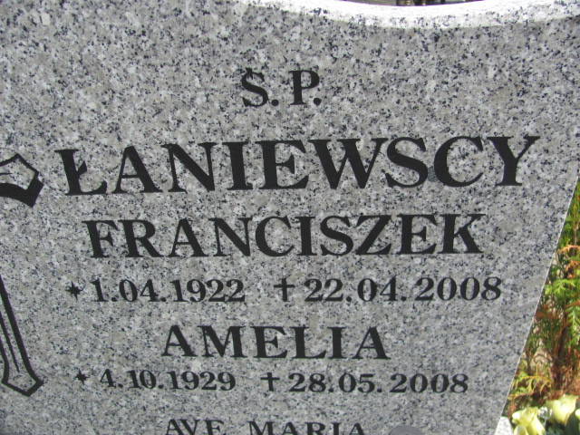 Franciszek Łaniewski 1922 Lubin - Grobonet - Wyszukiwarka osób pochowanych